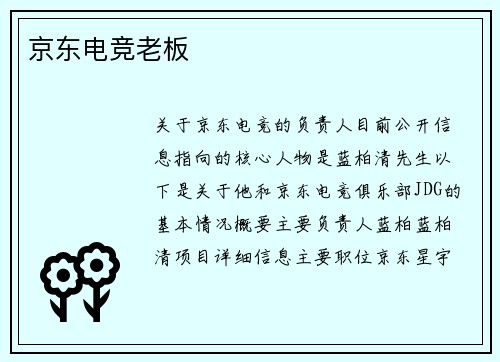 京东电竞老板
